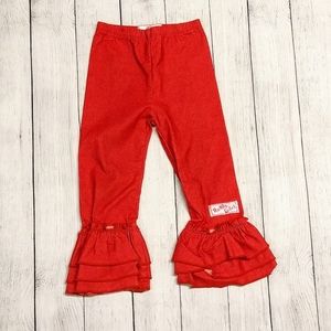Red Ruffle Pants